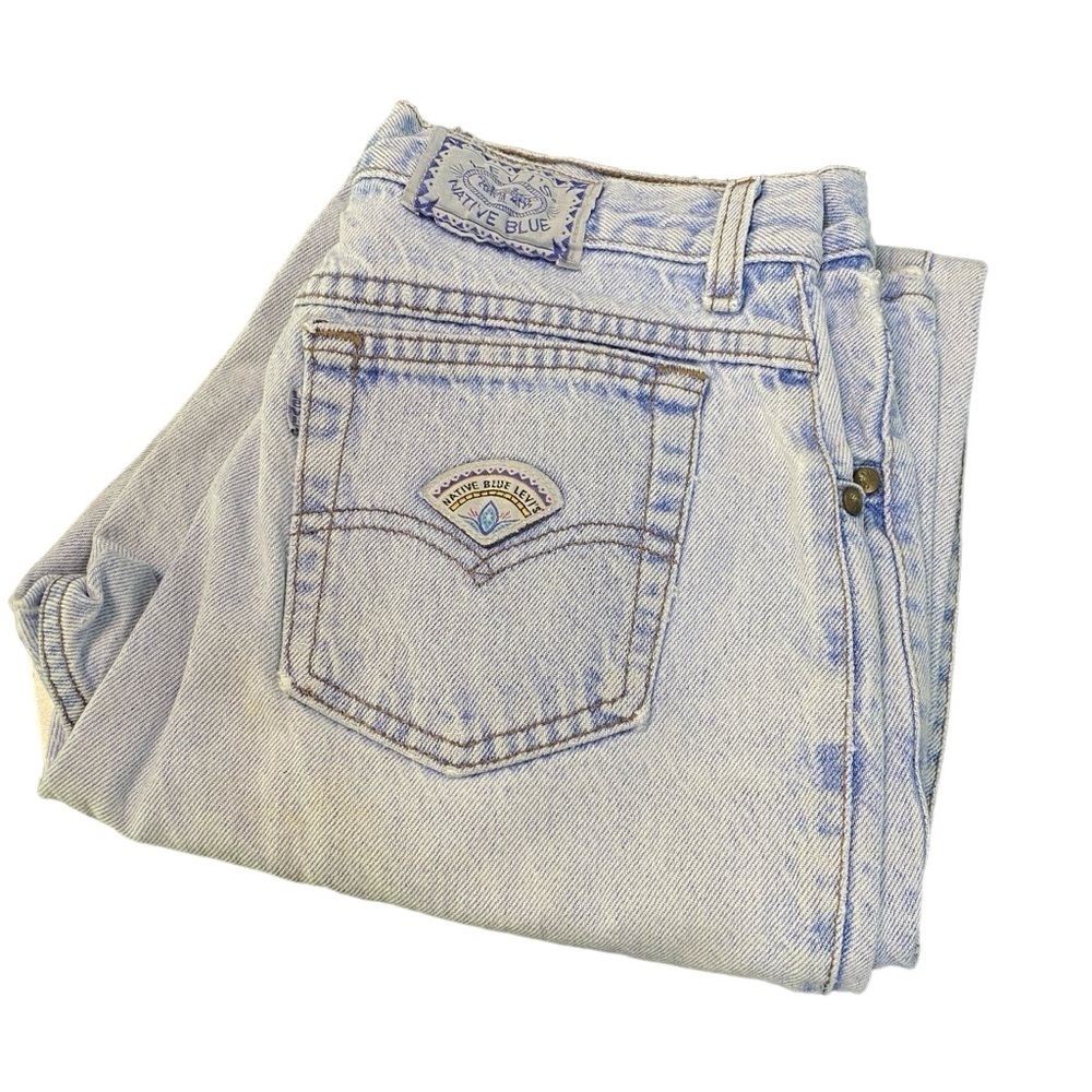*RARE* VTG 70s Levi’s Native Blue Acid Wash High Waisted Denim Jeans Size 11
